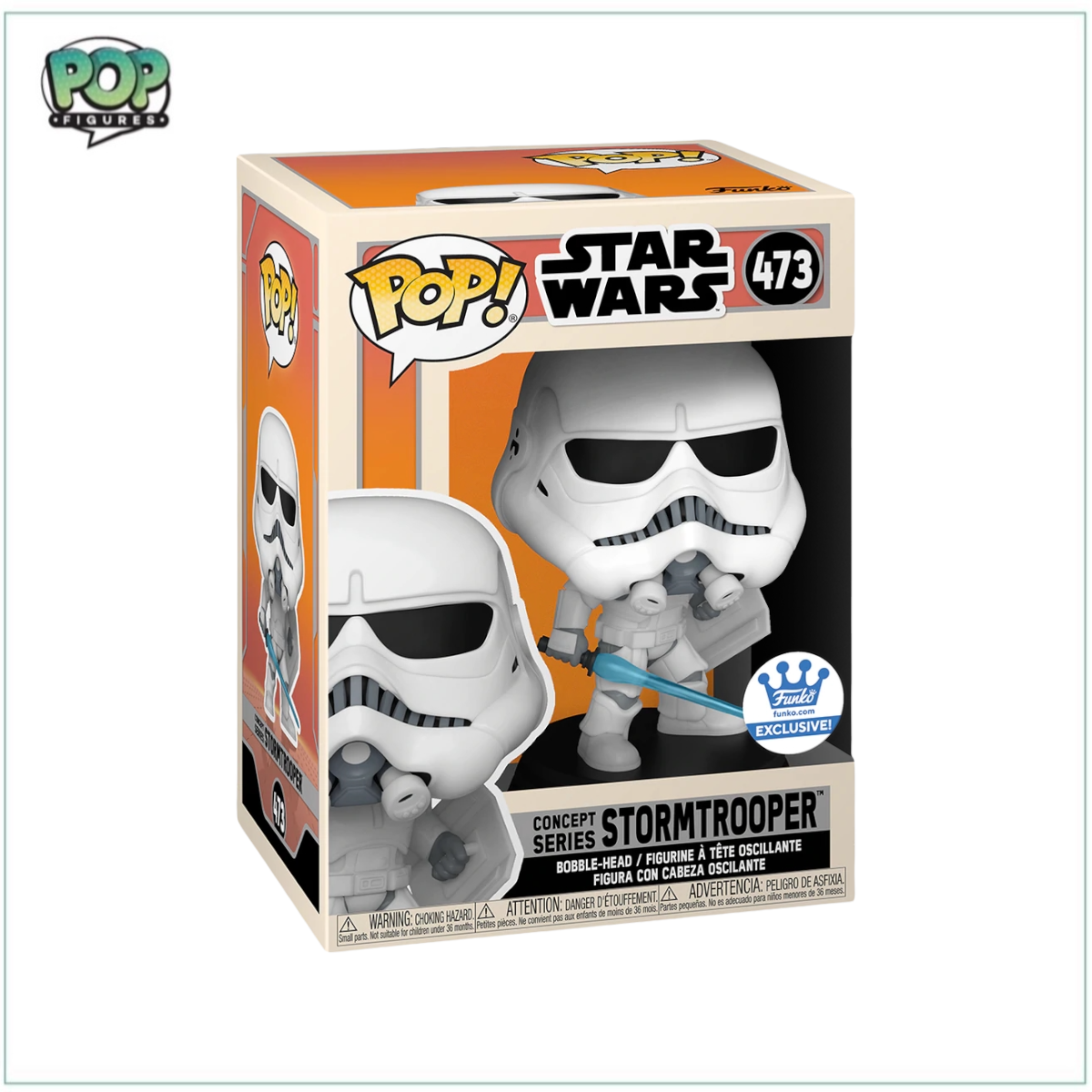 Concept Series Stormtrooper #473 (w/Shield) Funko Pop! - Star Wars - Funko Shop Exclusive - Angry Cat