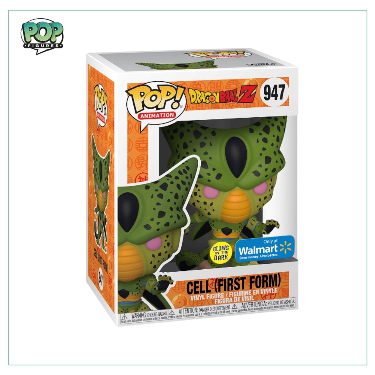 Cell (First Form) (Glow In The Dark) #947 Funko Pop! - Dragon Ball Z - Walmart Exclusive - Angry Cat