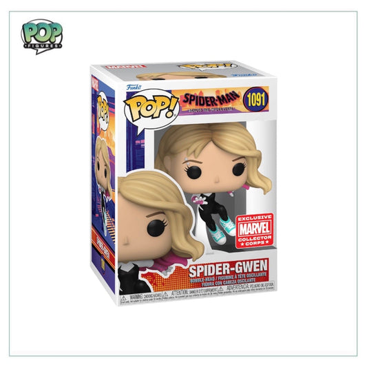 Spider-Gwen #1091 (Unmasked) Funko Pop! - Spider-Man Across the Spiderverse - Marvel Collector Corps Exclusive - Angry Cat