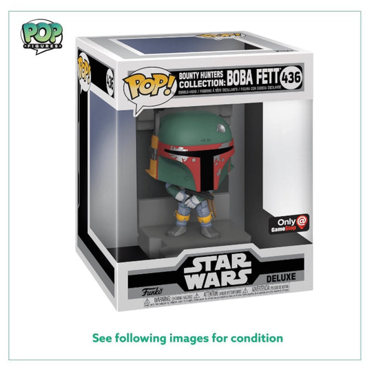 Boba Fett #436 Funko Deluxe Pop! - Star Wars - Bounty Hunters Collection - GameStop Exclusive - Angry Cat