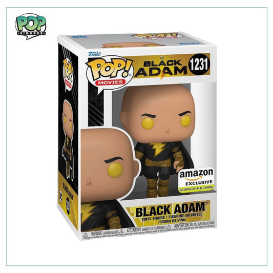 Black Adam #1231 (Glows in The Dark) Funko Pop! Black Adam - Amazon Exclusive - Angry Cat