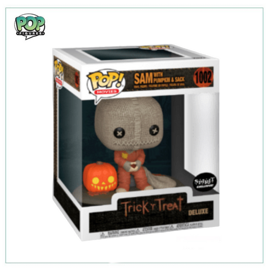 Sam With Pumpkin & Sack #1002 Deluxe Funko Pop! Movies - Spirit Exclusive - Angry Cat