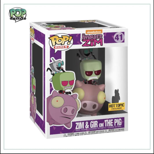 Zim & Gir on The Pig #41 Deluxe Funko Pop! Invader Zim, Hot Topic Exclusive - Angry Cat