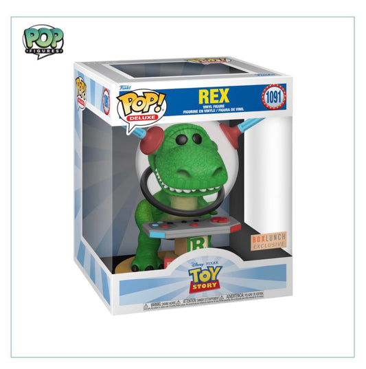 Rex #1091 (w/Controller) Deluxe Funko Pop! - Toy Story - Box Lunch Exclusive - Angry Cat