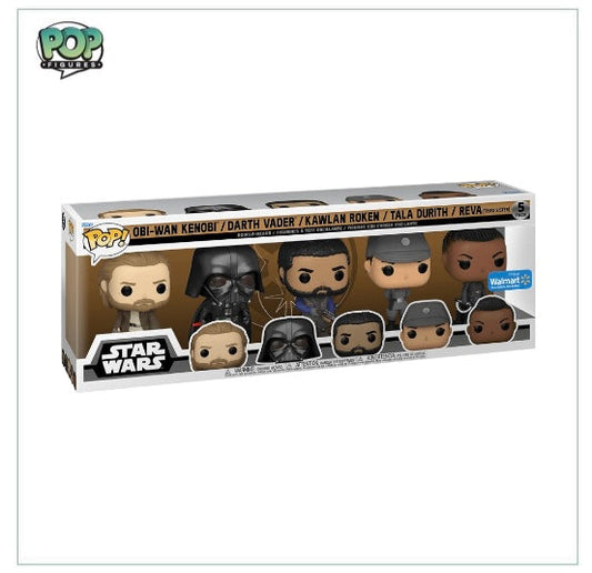 Obi-Wan Kenobi / Darth Vader / Kawlan Roken / Tala Durith / Reva - Deluxe Star Wars 5 Pack Funko Pop!- Walmart Exclusive - Angry Cat