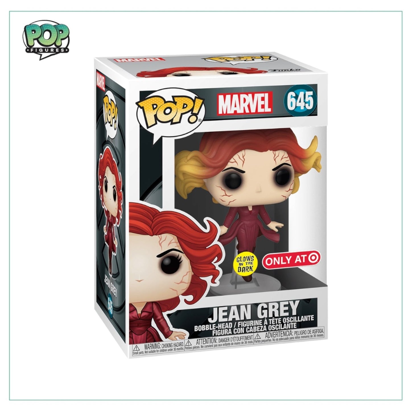 Jean Grey (Glow in the Dark) #645 Funko Pop! - Marvel - Target Exclusive - Angry Cat