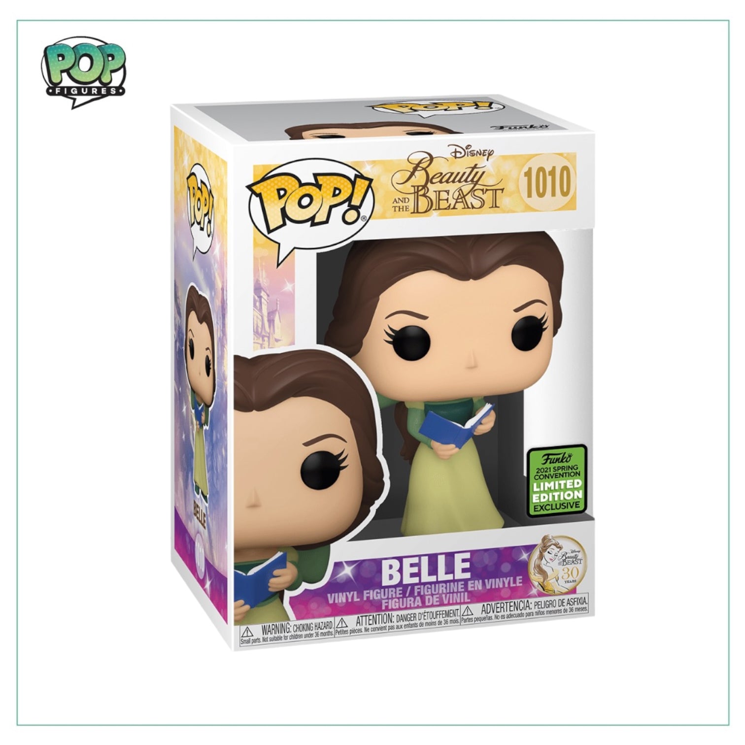 Belle #1010 Funko Pop! - Beauty and The Beast - 2021 ECCC Shared Sticker - Angry Cat