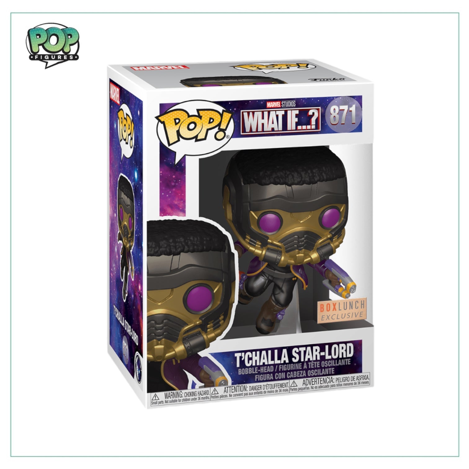 T’challa Star-Lord (Metallic) #871 Funko Pop! - What If…? - Box Lunch Exclusive - Angry Cat