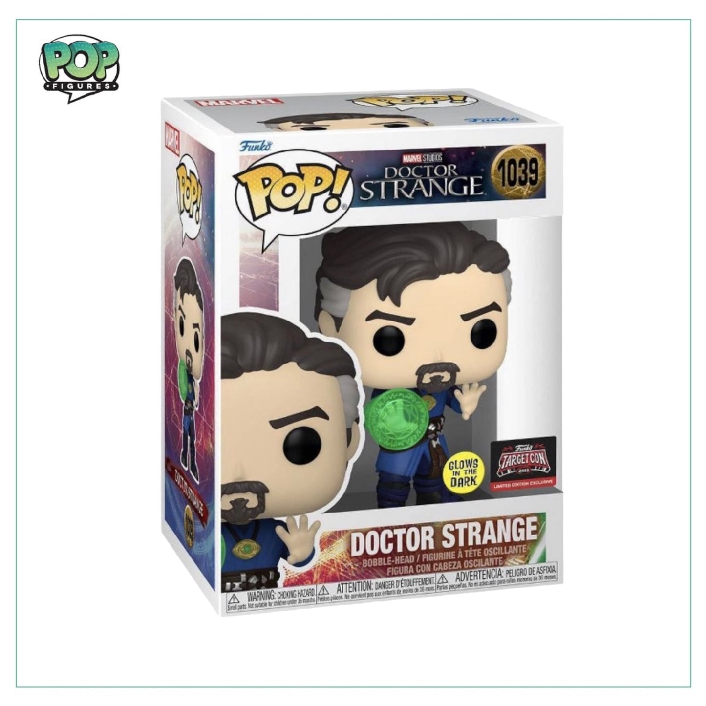 Doctor Strange #1039 (Glows In The Dark) Funko Pop! - Doctor Strange - Target Con 2023 Exclusive - Angry Cat