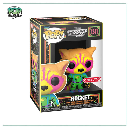 Rocket #1241 Funko Pop! - Guardians of the Galaxy - Blacklight - Target Exclusive - Angry Cat