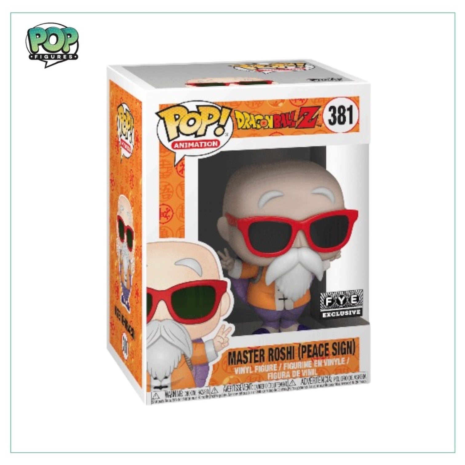 Master Roshi (Peace Sign) #381 Funko Pop! - Dragonball Z - FYE Exclusive - Angry Cat