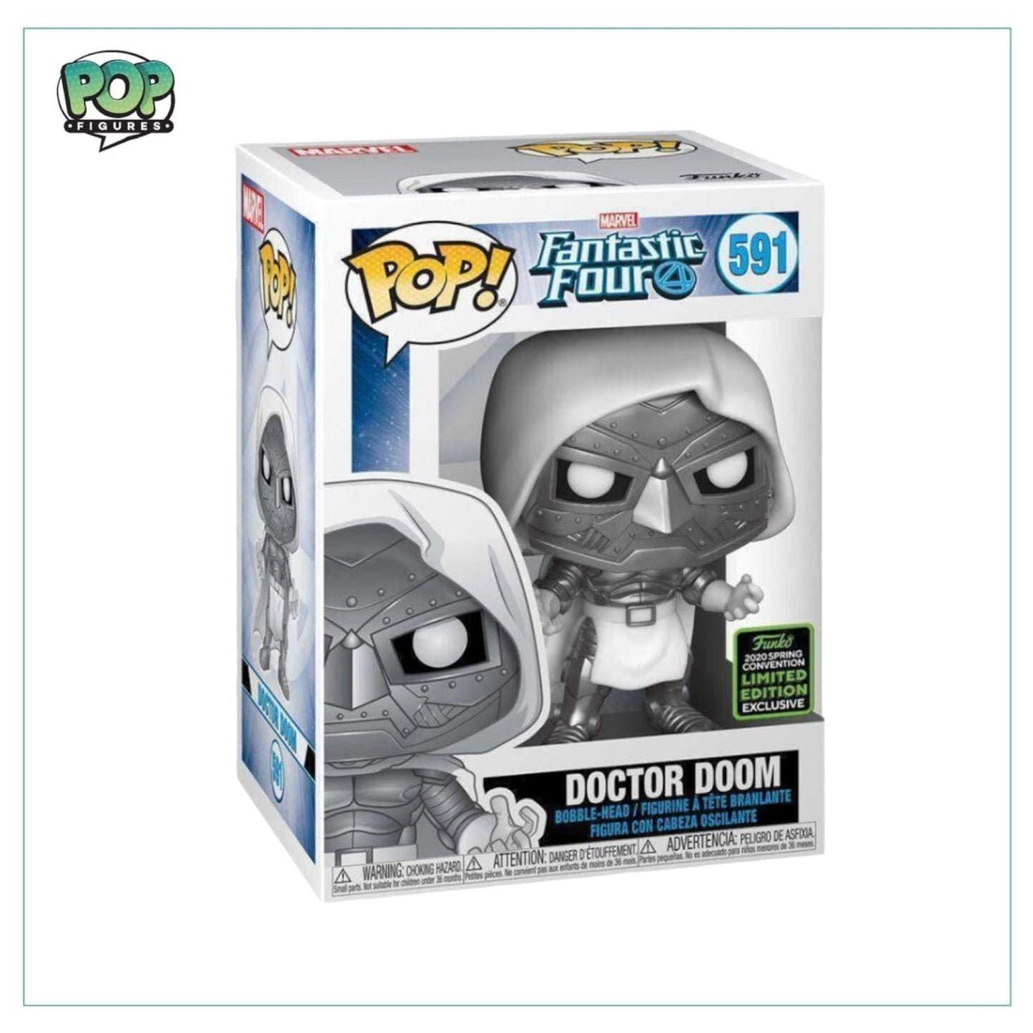 Doctor Doom #591 Funko Pop! - Fantastic Four - Shared Official 2020 Spring Convention Exclusive - Angry Cat