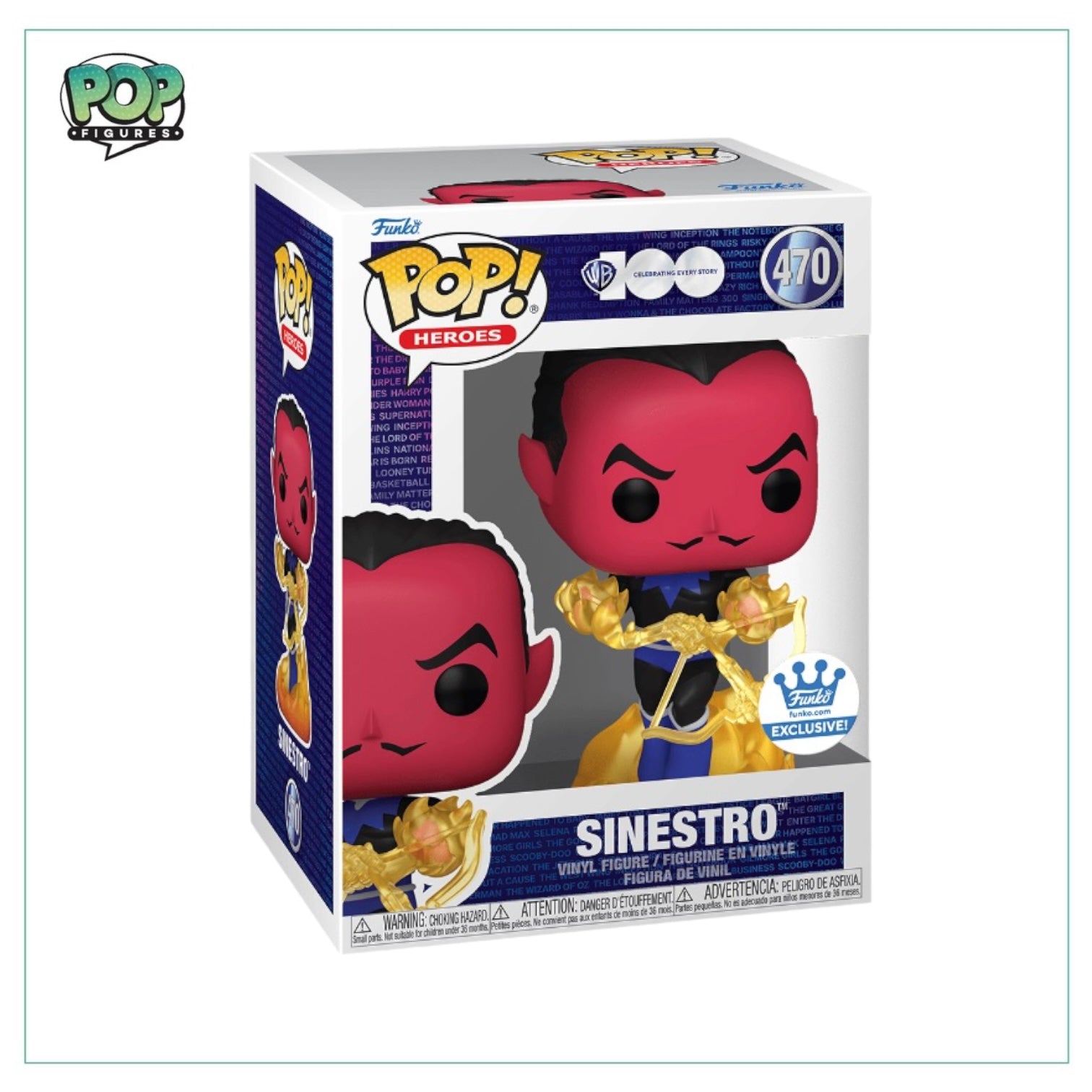 Sinestro #470 Funko Pop! - Warner Bros 100 Celebrating Every Story - Funko Exclusive - Angry Cat
