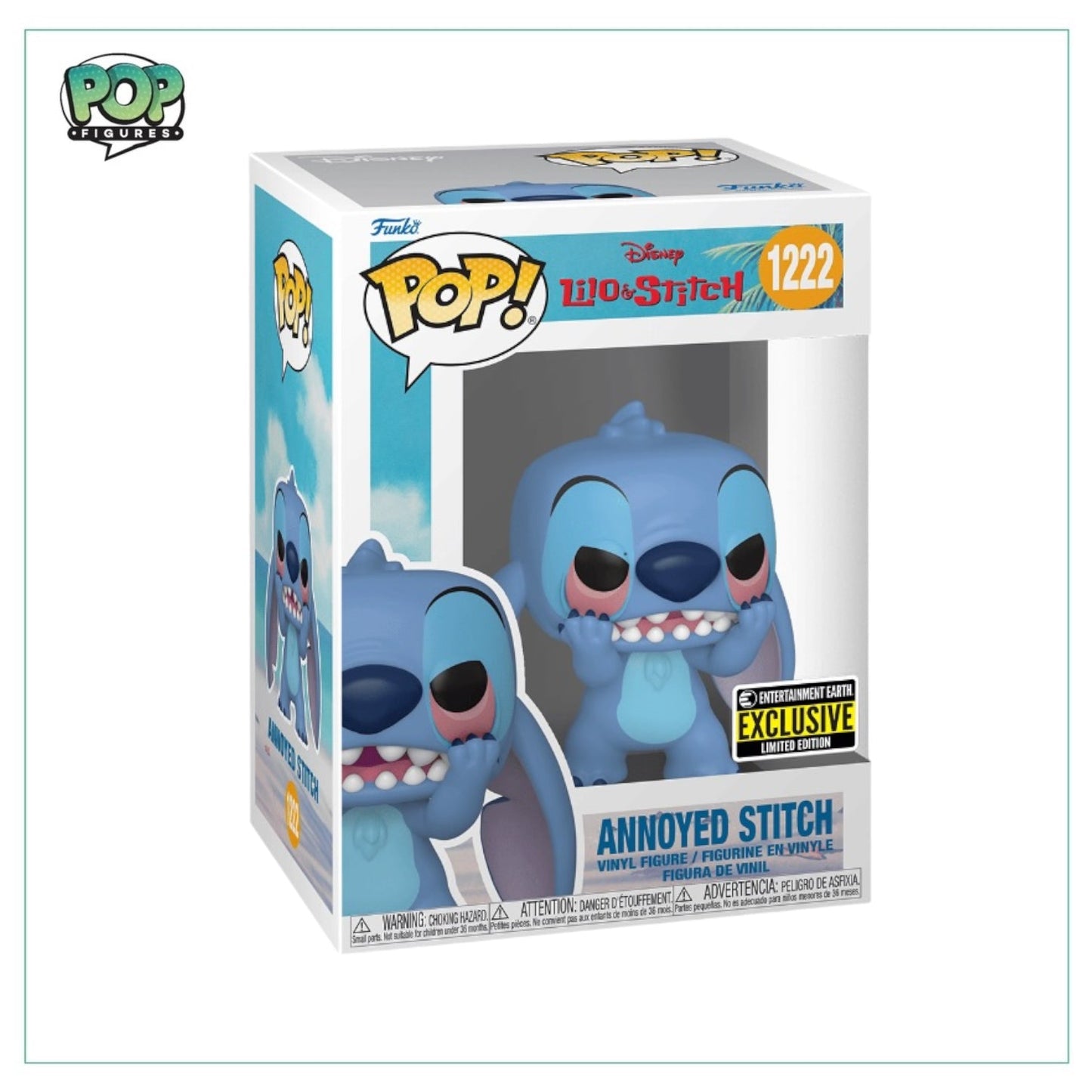 Annoyed Stitch #1222 Funko Pop! - Lilo & Stitch - Entertainment Earth Exclusive - Angry Cat