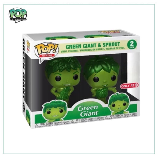 Green Giant & Sprout (Metallic) 2 Pack Funko Pop! - Green Giant - Only at Target - Angry Cat