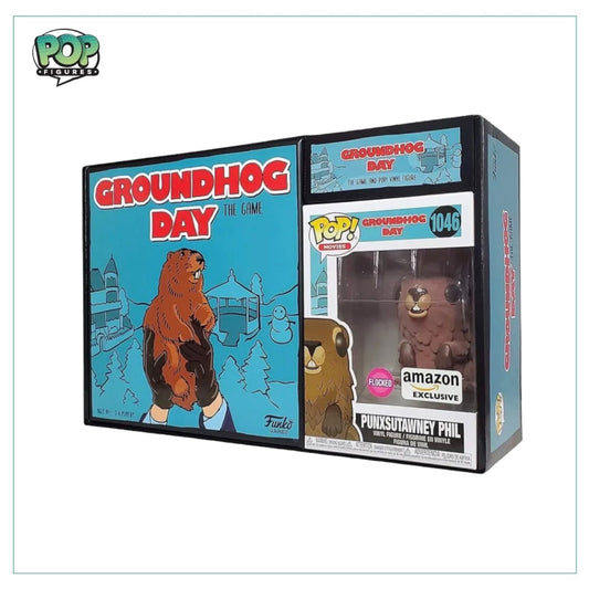 Groundhog Day The with  Punxsutawney Phil (Flocked) #1046 Funko Pop! - Groundhog Day - - Angry Cat