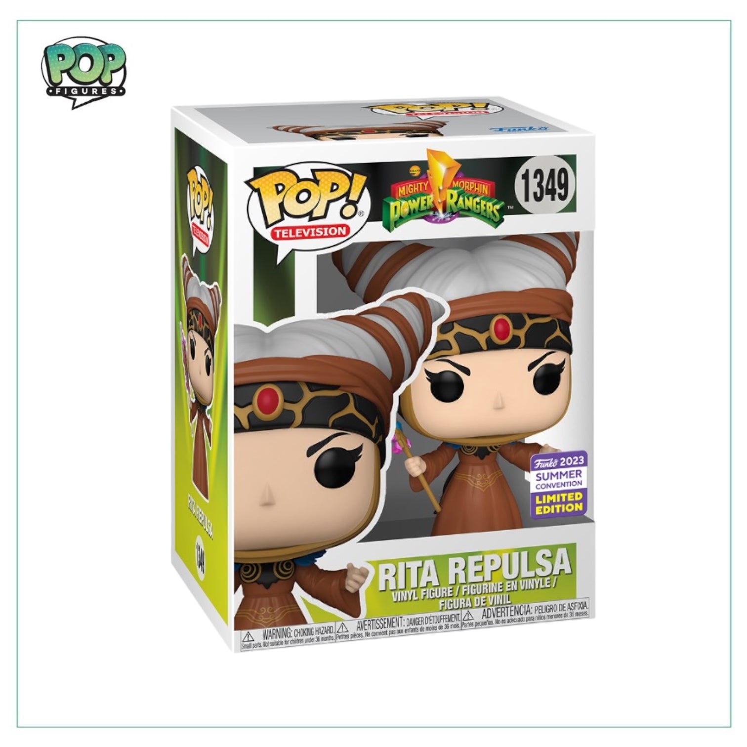 Rita Repulsa #1349 Funko Pop - Mighty Morphin Power Rangers - SDCC 2023 Shared Exclusive - Angry Cat