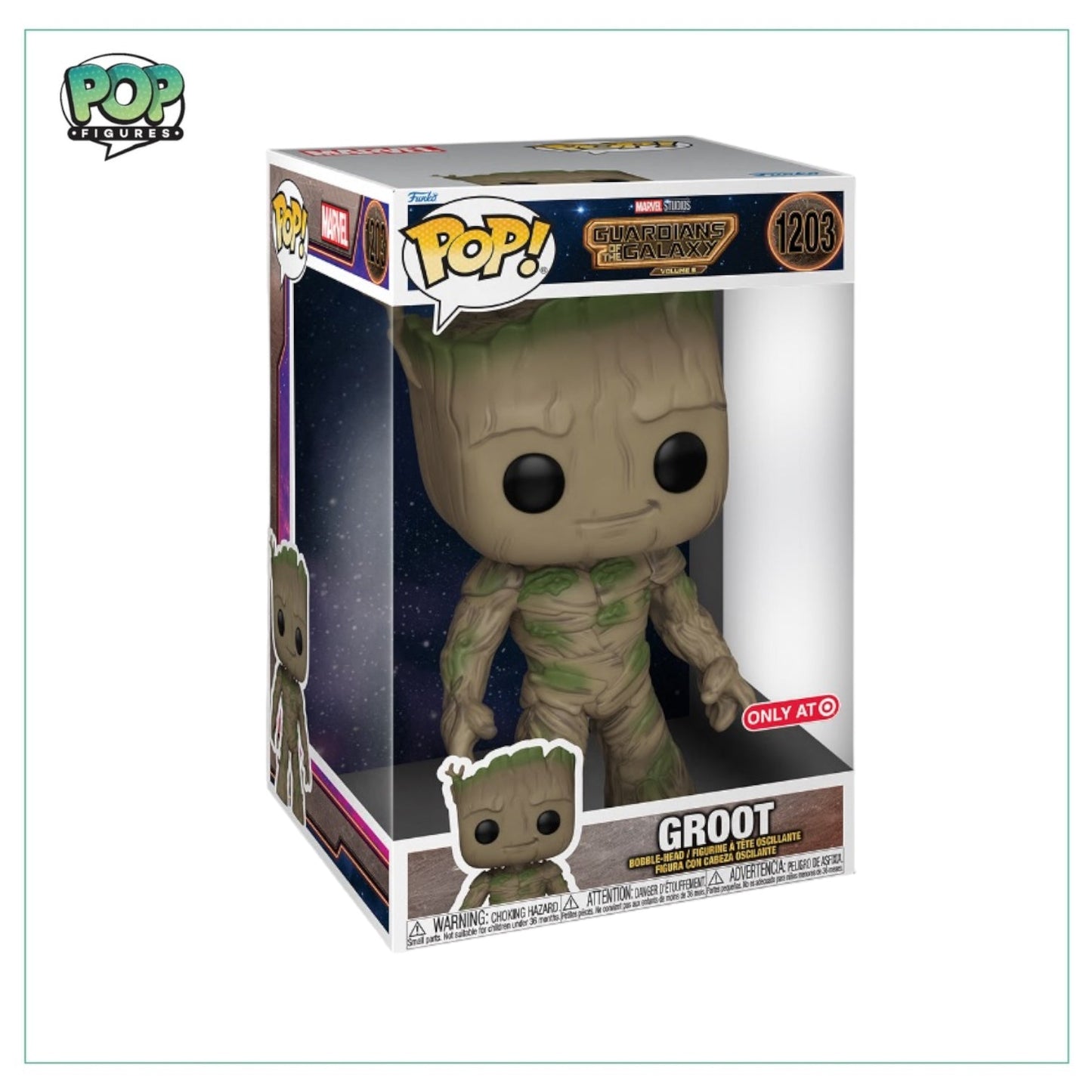 Groot #1203 10" Funko Pop! - Guardians of the Galaxy Vol 3 - Target Exclusive - Angry Cat