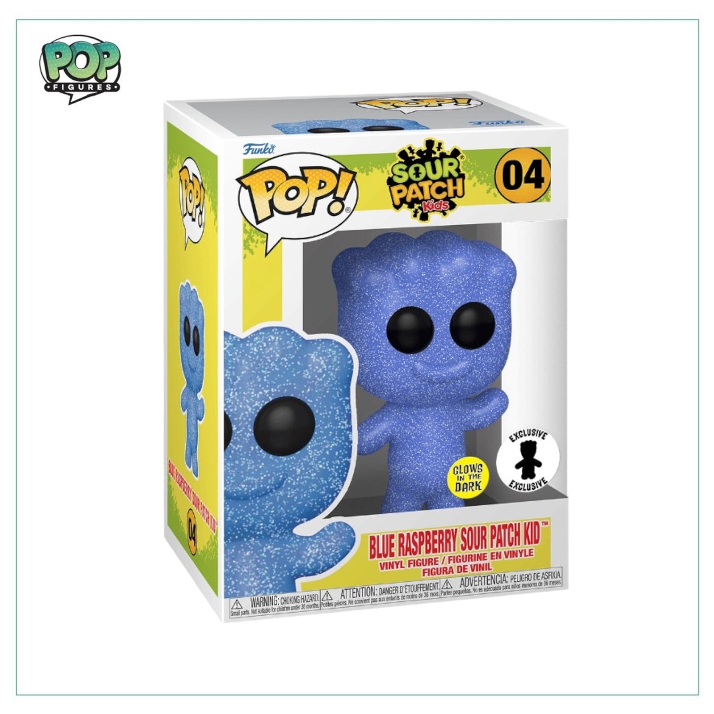 Blue Raspberry Sour Patch Kid #04 (Glow in the dark) Funko Pop! - Sour Patch Kids - IT'SUGAR Exclusive - Angry Cat