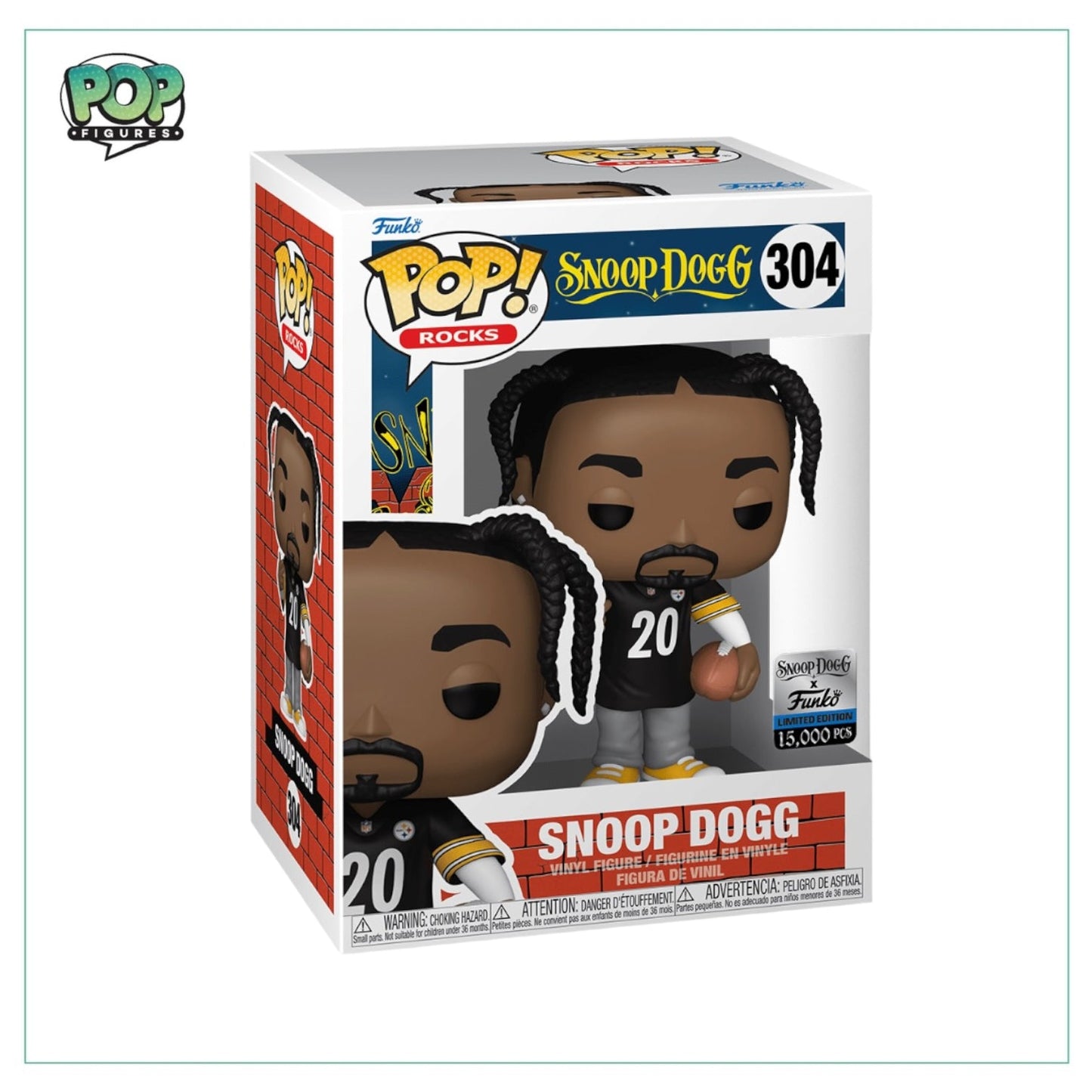 Snoop Dogg #304 (Steelers Jersey) Funko Pop! - Rocks - The Dogg House x Funko Exclusive LE15000 Pcs - Angry Cat