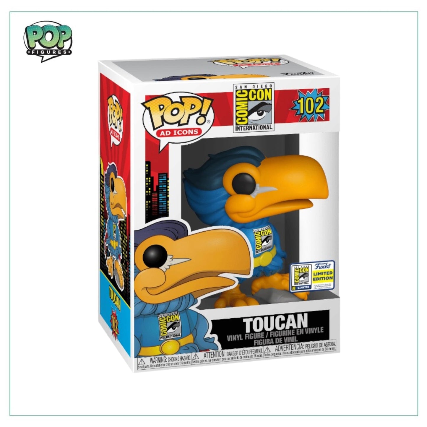 Toucan (Hero) #102 Funko Pop! - Ad Icons - SDCC 2020 Official Convention Exclusive - Angry Cat