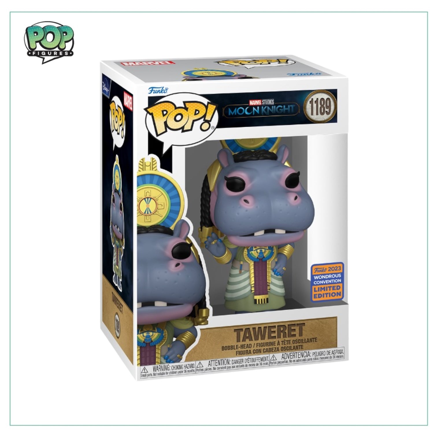 Taweret #1189 Funko Pop! - Moon Knight - 2023 Shared Official Wondrous Convention - Angry Cat