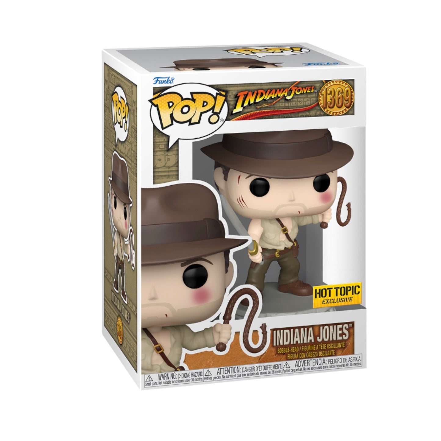 Indiana Jones #1369 (w/ Sword and Whip) Funko Pop! - Indiana Jones - Hot Topic Exclusive - Angry Cat