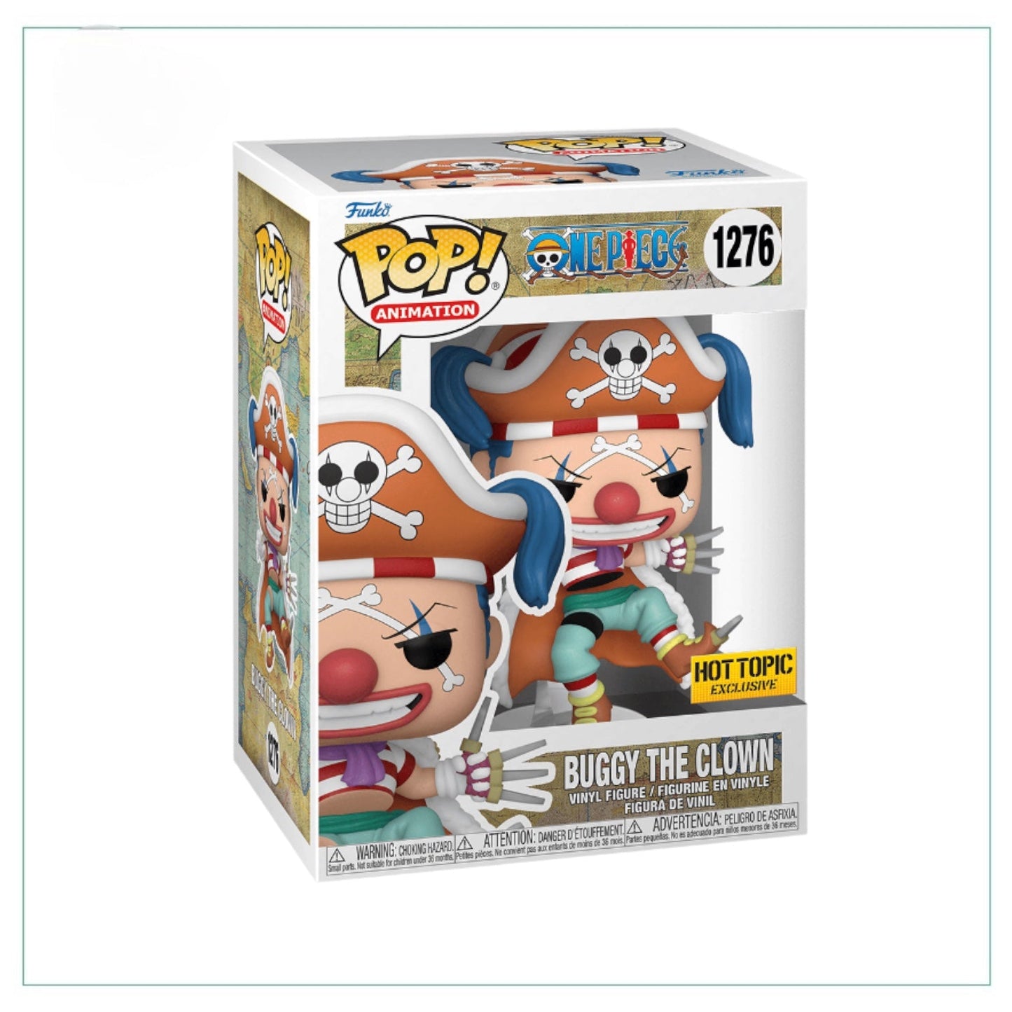 Buggy The Clown #1276 Funko Pop! - One Piece - Hot Topic Exclusive - Angry Cat