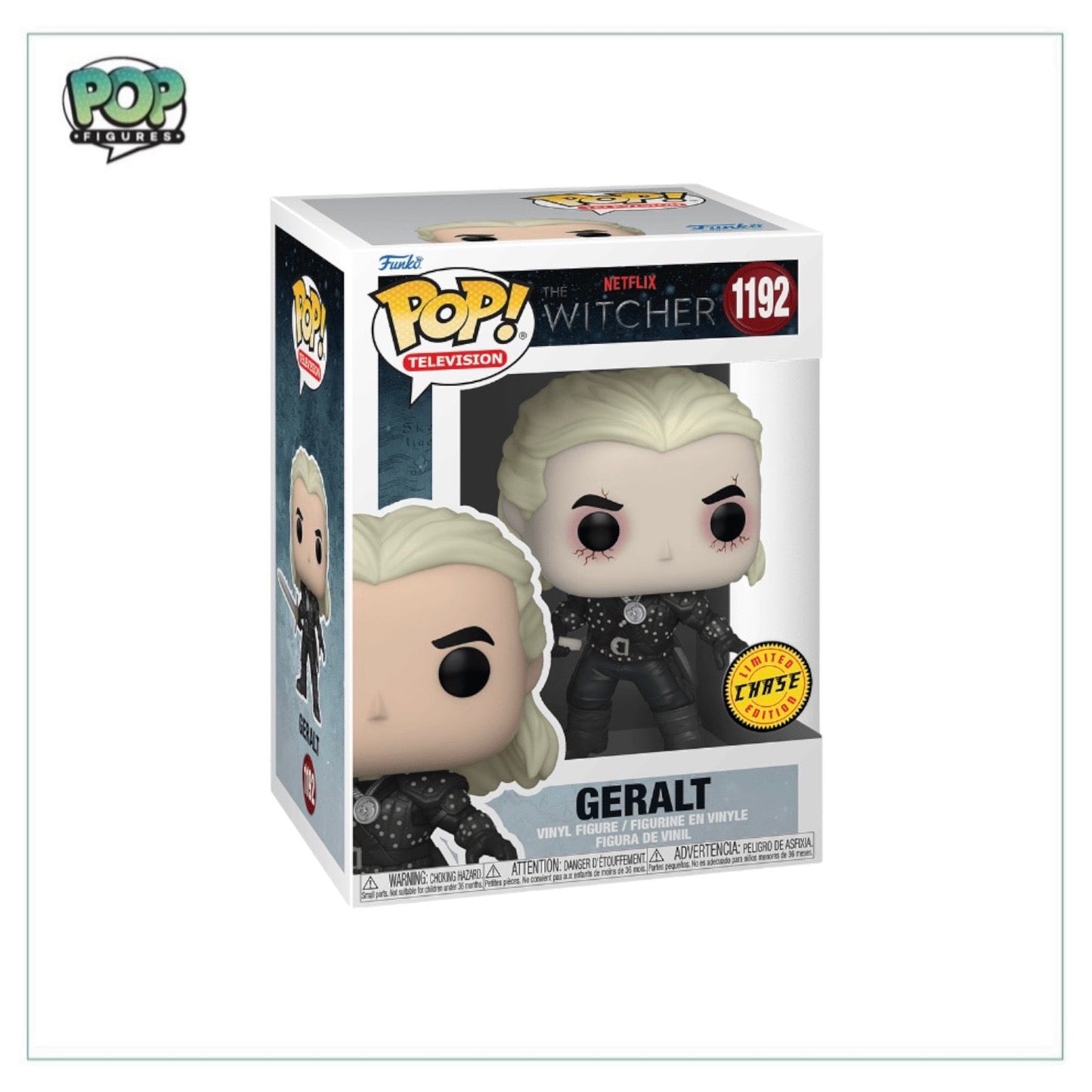 Geralt #1192 (Chase) Funko Pop! - The Witcher - Angry Cat