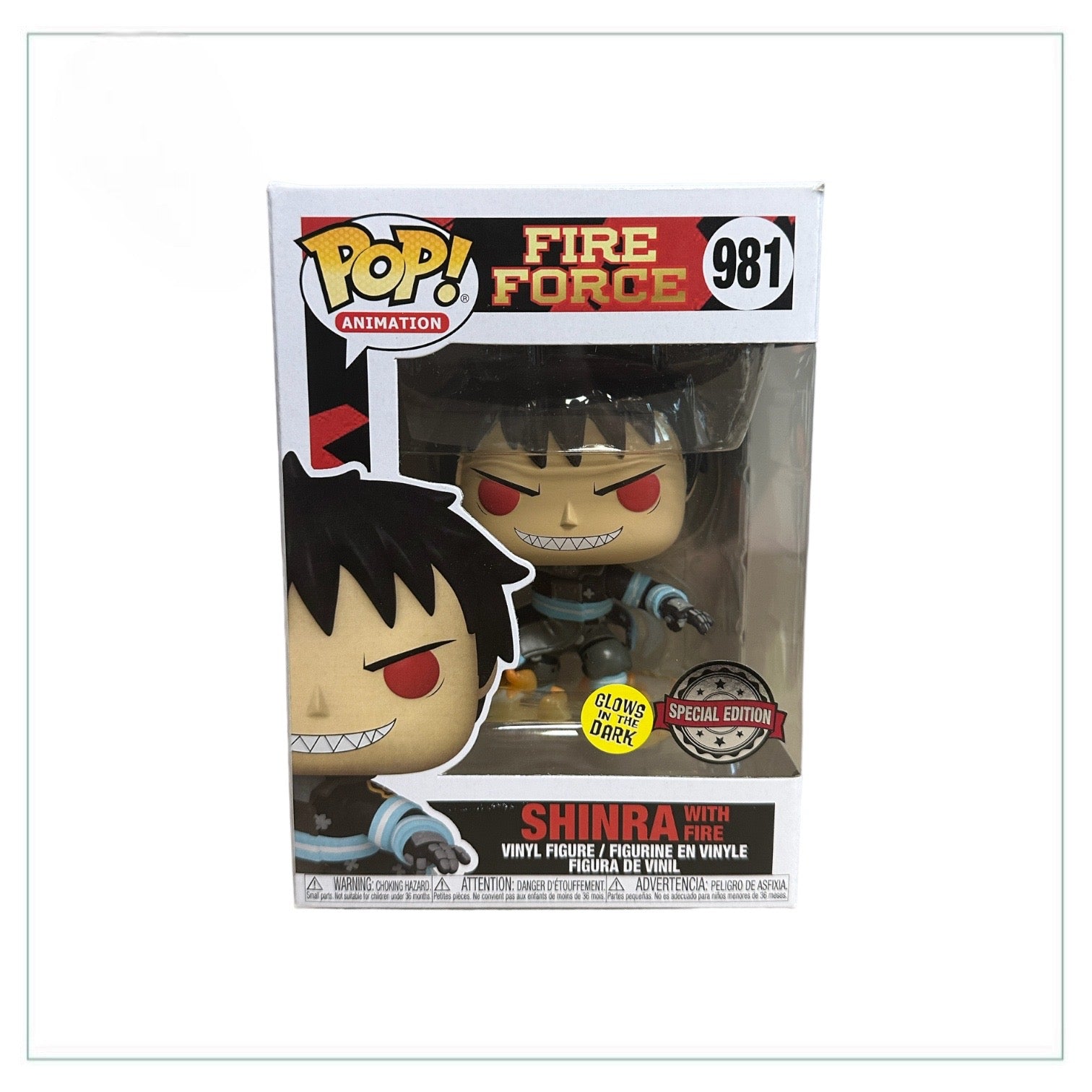 Shinra with Fire #981 (Glows in the Dark) Funko Pop! - Fire Force - Special Edition - Angry Cat