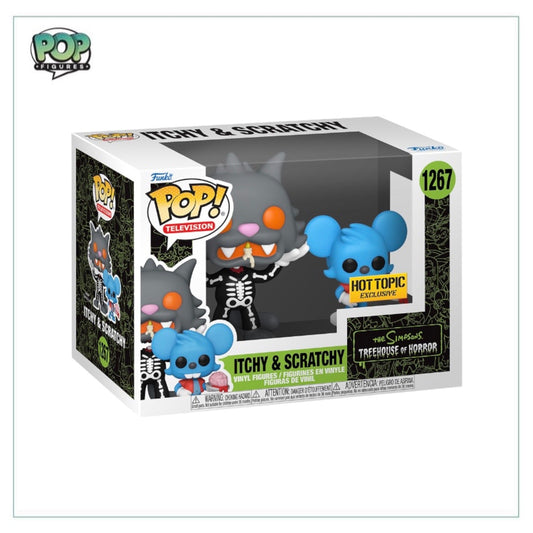 Itchy & Scratchy 2 Pack Funko Pop! - The Simpsons Treehouse of Terror - Hot Topic Exclusive - Angry Cat