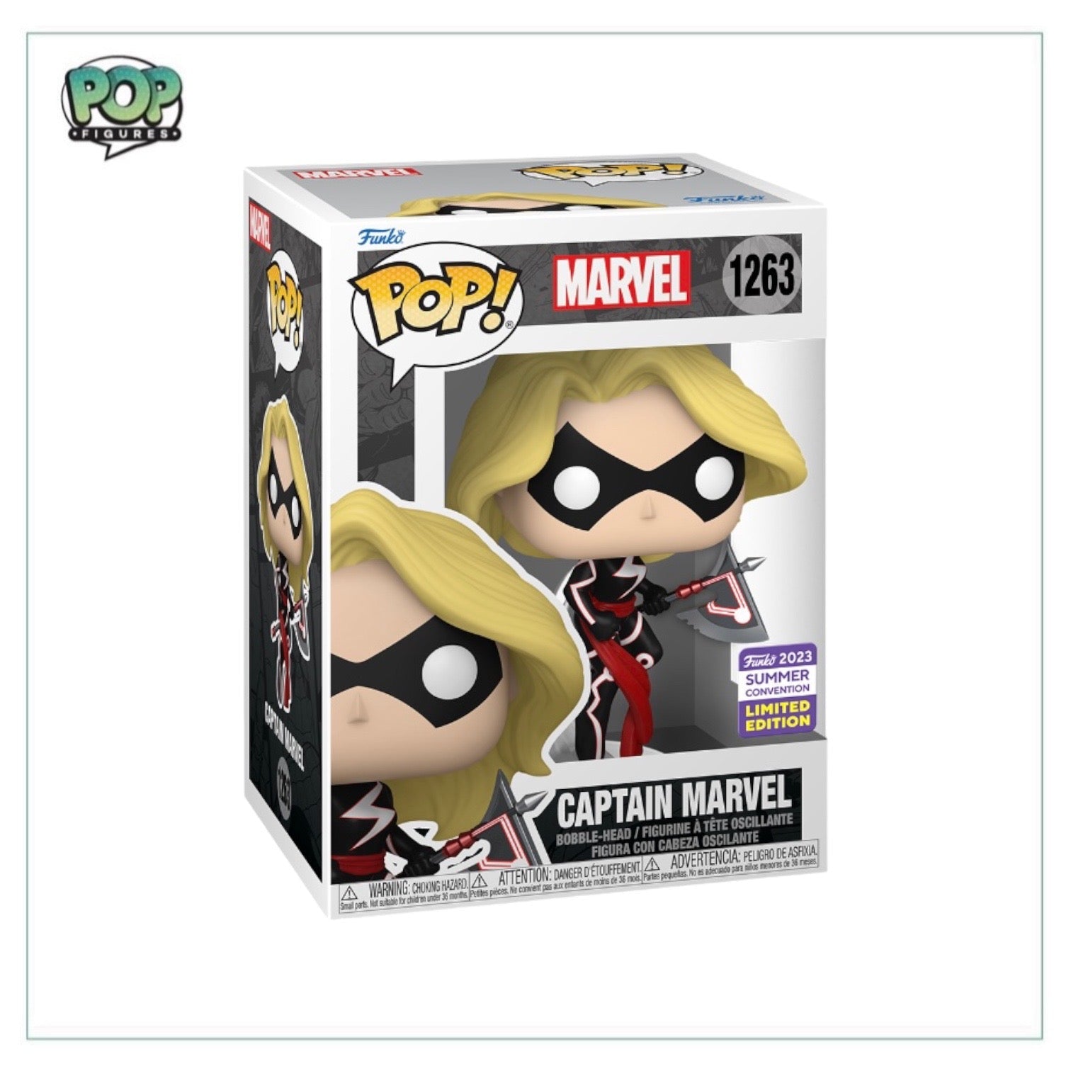 Captain Marvel #1263 Funko Pop! - Marvel - SDCC 2023 Shared Exclusive - Angry Cat
