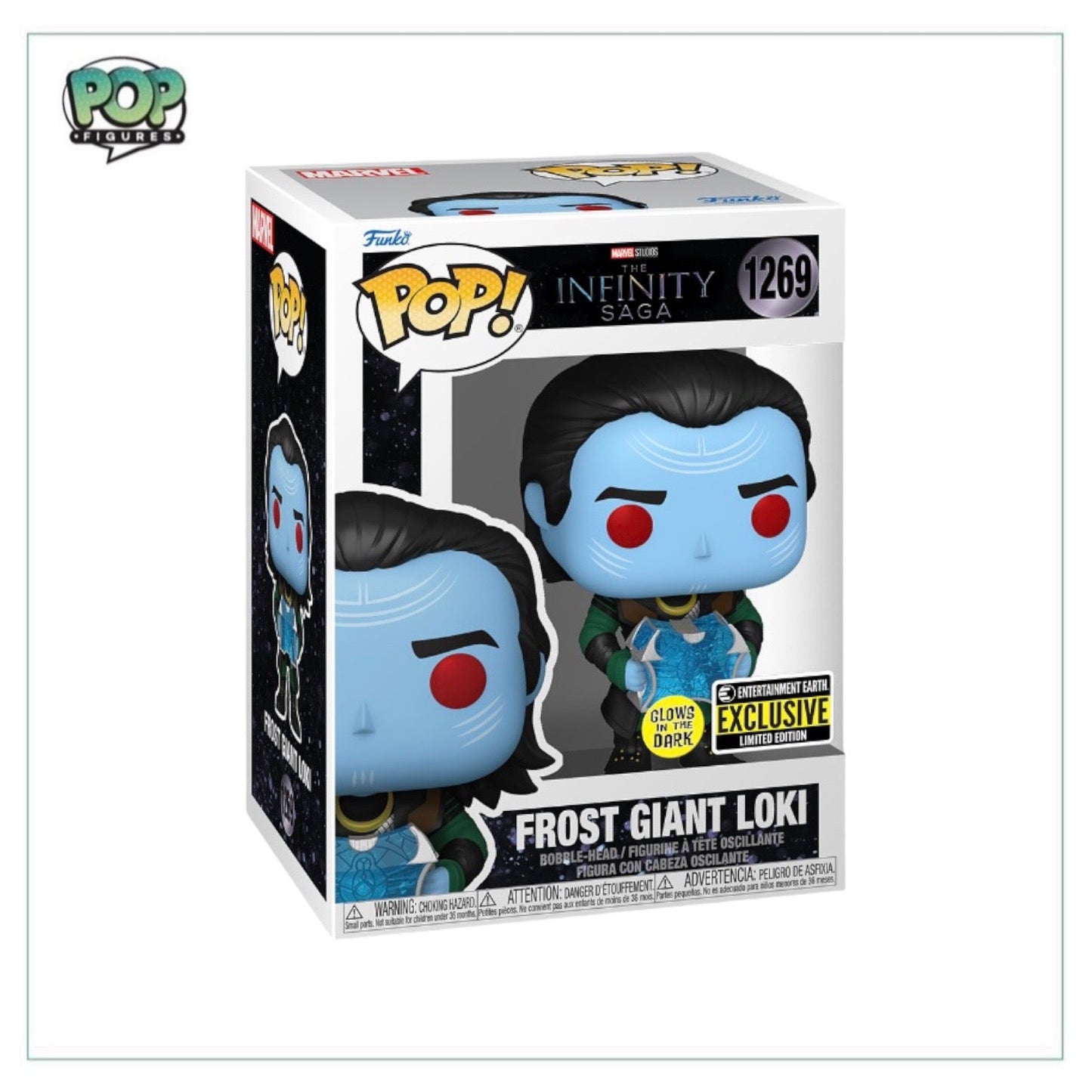 Frost Giant Loki #1269 (Glows in the Dark) Funko Pop! - Infinity Saga - Entertainment Earth Exclusive - Angry Cat