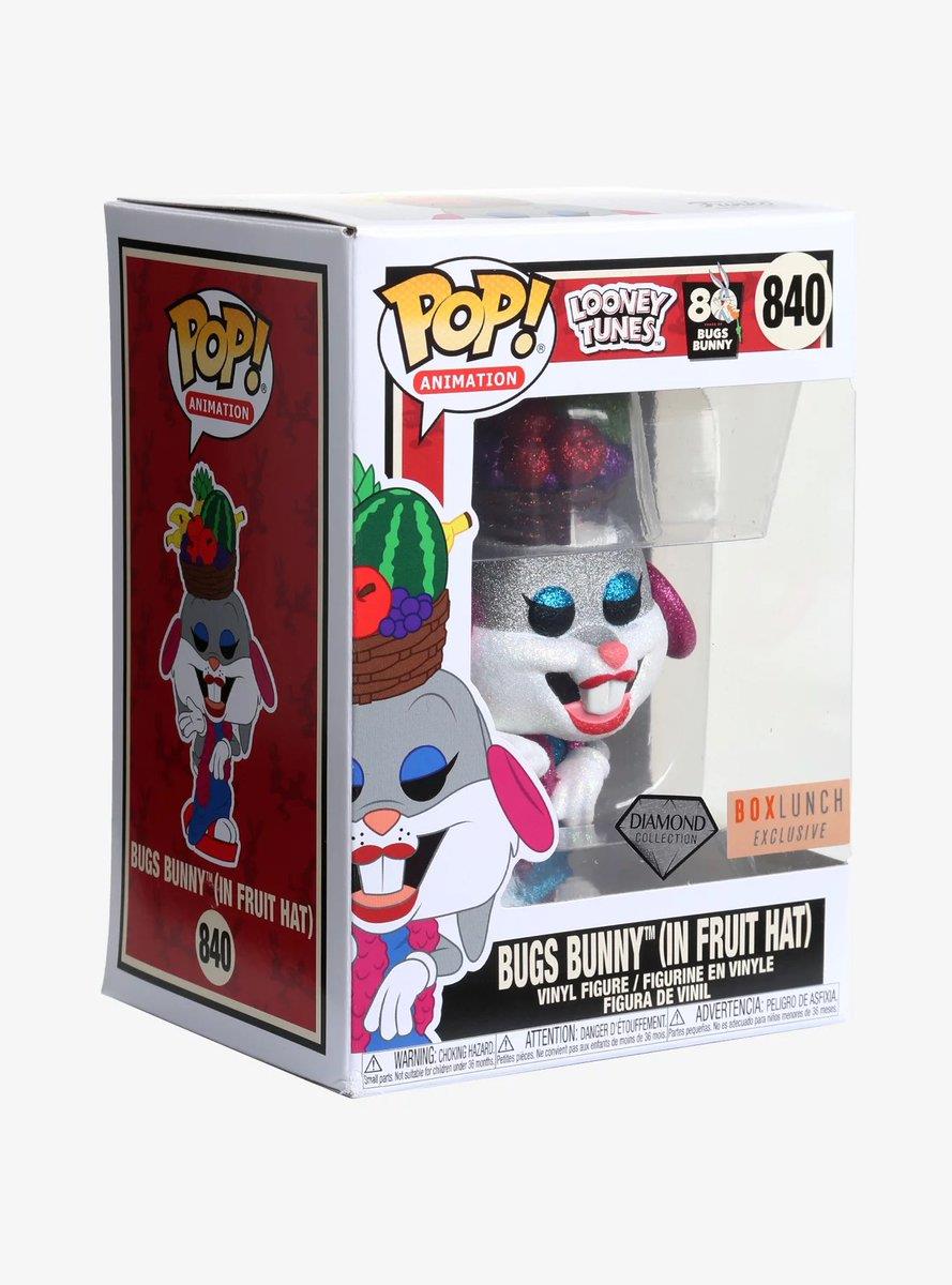 Bugs Bunny (In Fruit Hat) Diamond Collection #840 Funko Pop! Looney Tunes, Box Lunch Exclusive - Angry Cat