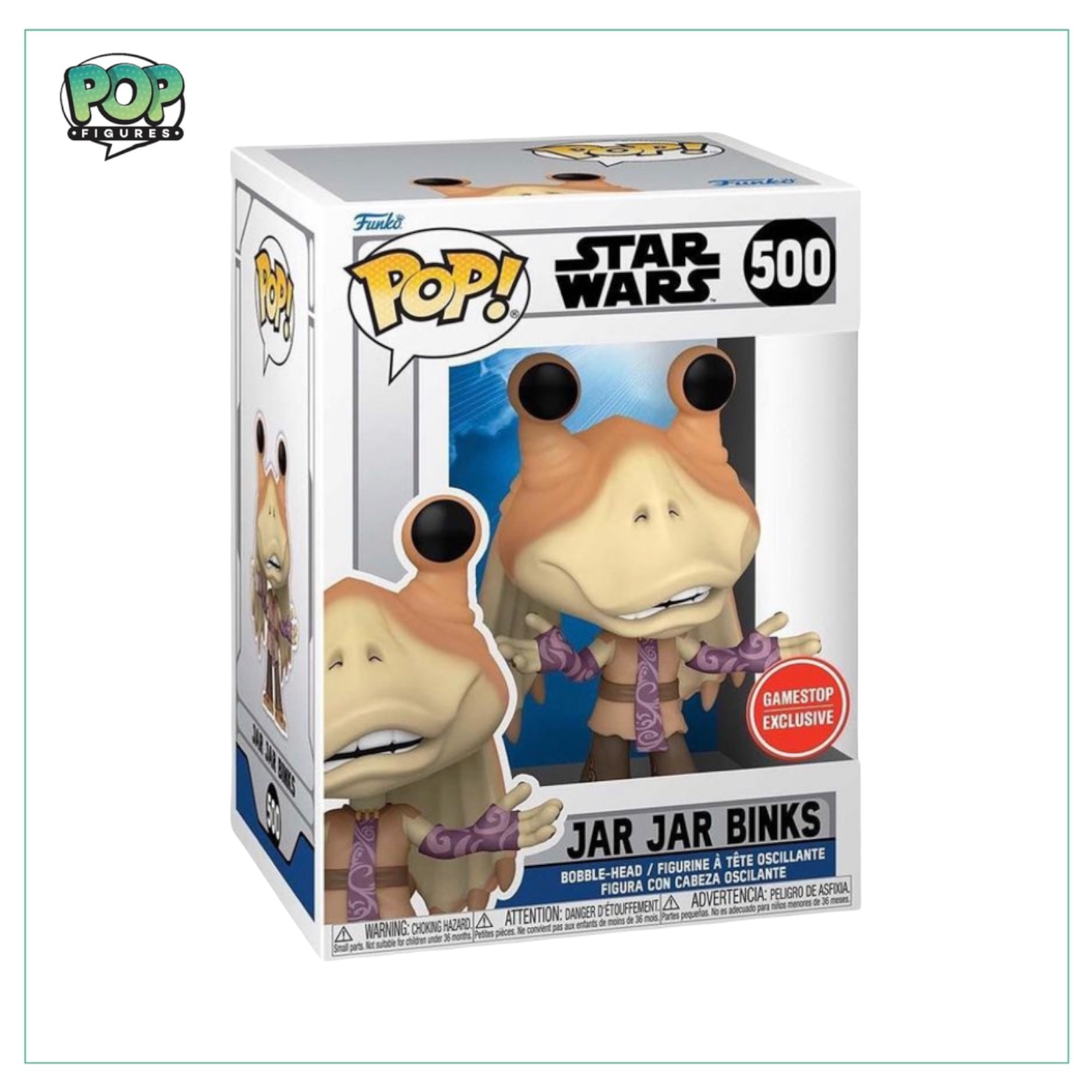 Jar Jar Binks #500 Funko Pop! - Star Wars - GameStop Exclusive - Angry Cat