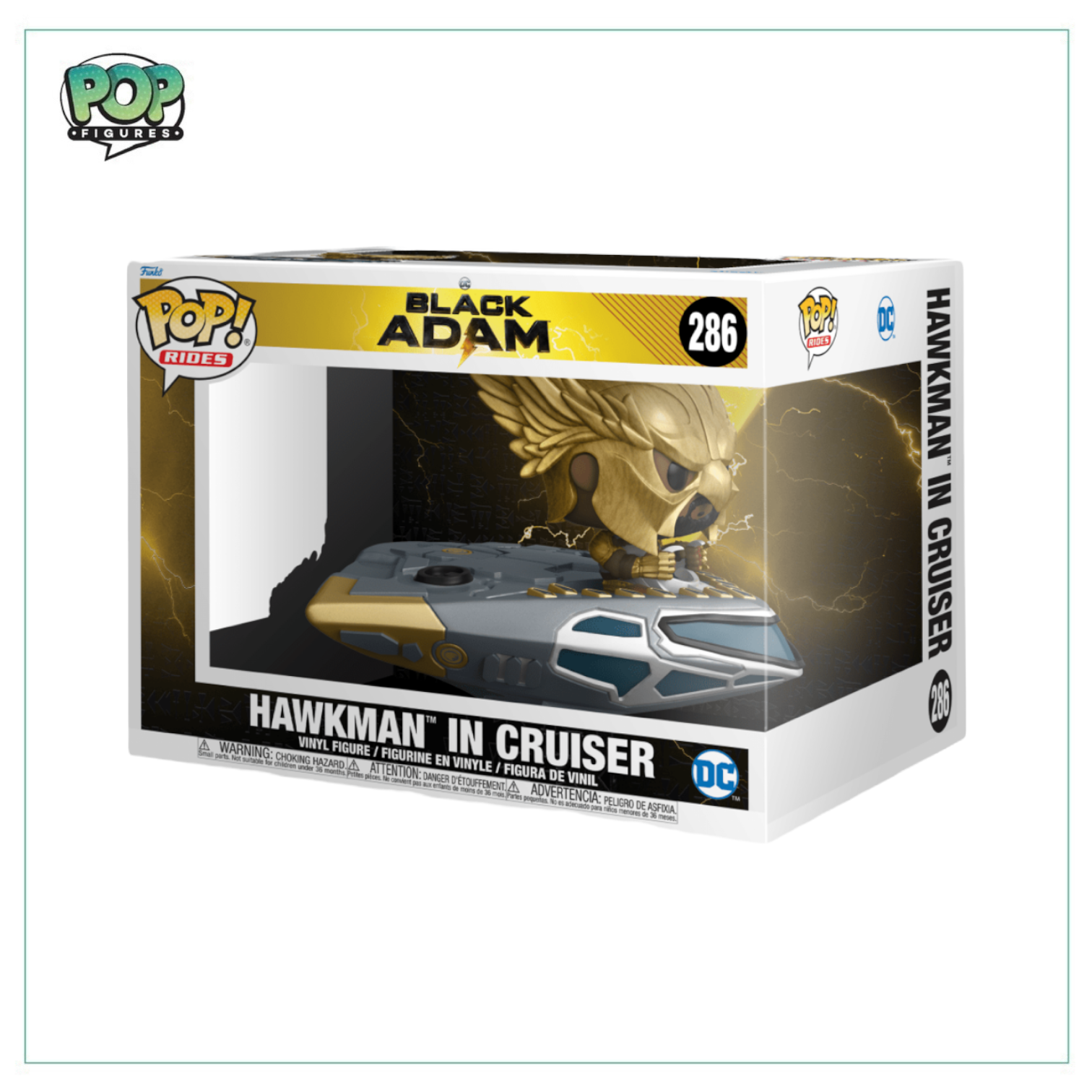 Hawkman in cruiser #286 Deluxe Funko Pop! Ride: Black Adam - Angry Cat