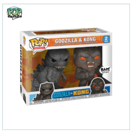 Godzilla & Kong Funko Deluxe 2 Pack! Godzilla Vs. Kong, BAM Exclusive - Angry Cat