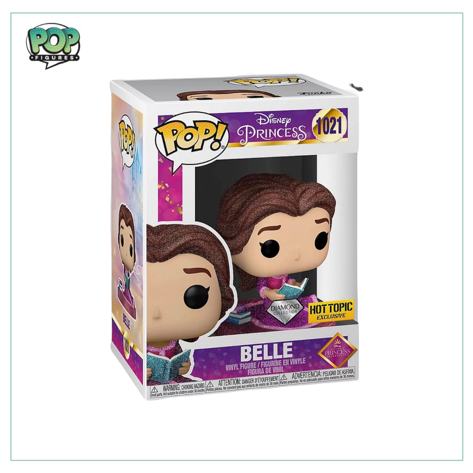 Belle (Diamond Collection) #1021 Funko Pop! Princess - Hot Topic Exclusive - Angry Cat