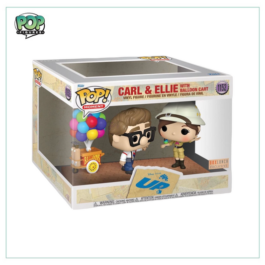 Carl & Ellie With Balloon Cart #1152 Deluxe Funko Pop! - UP -  Box Lunch Exclusive - Angry Cat