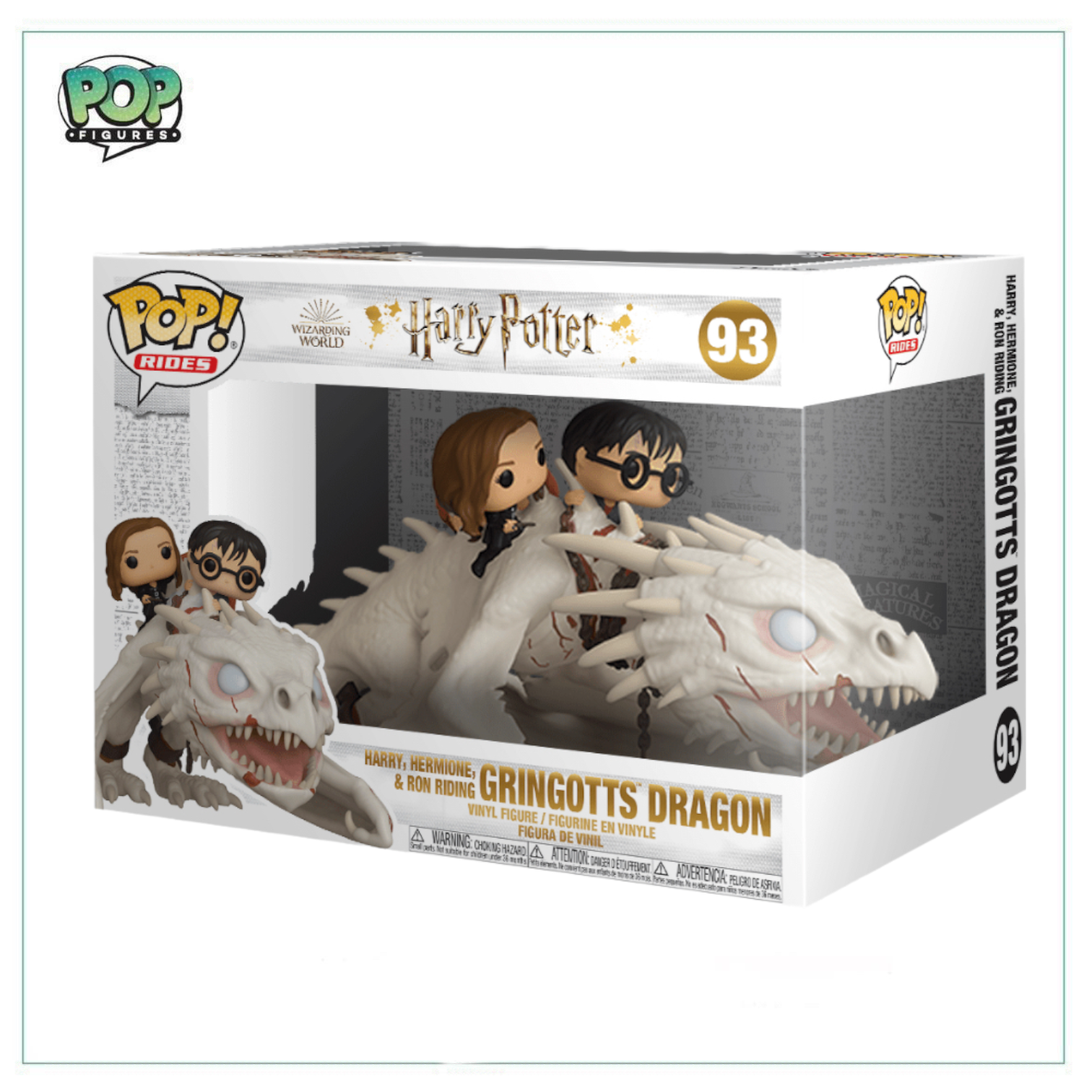 Ukrainian Ironbelly With Harry, Ron & Hermione #93 Deluxe Funko Pop! Harry Potter Rides - Angry Cat