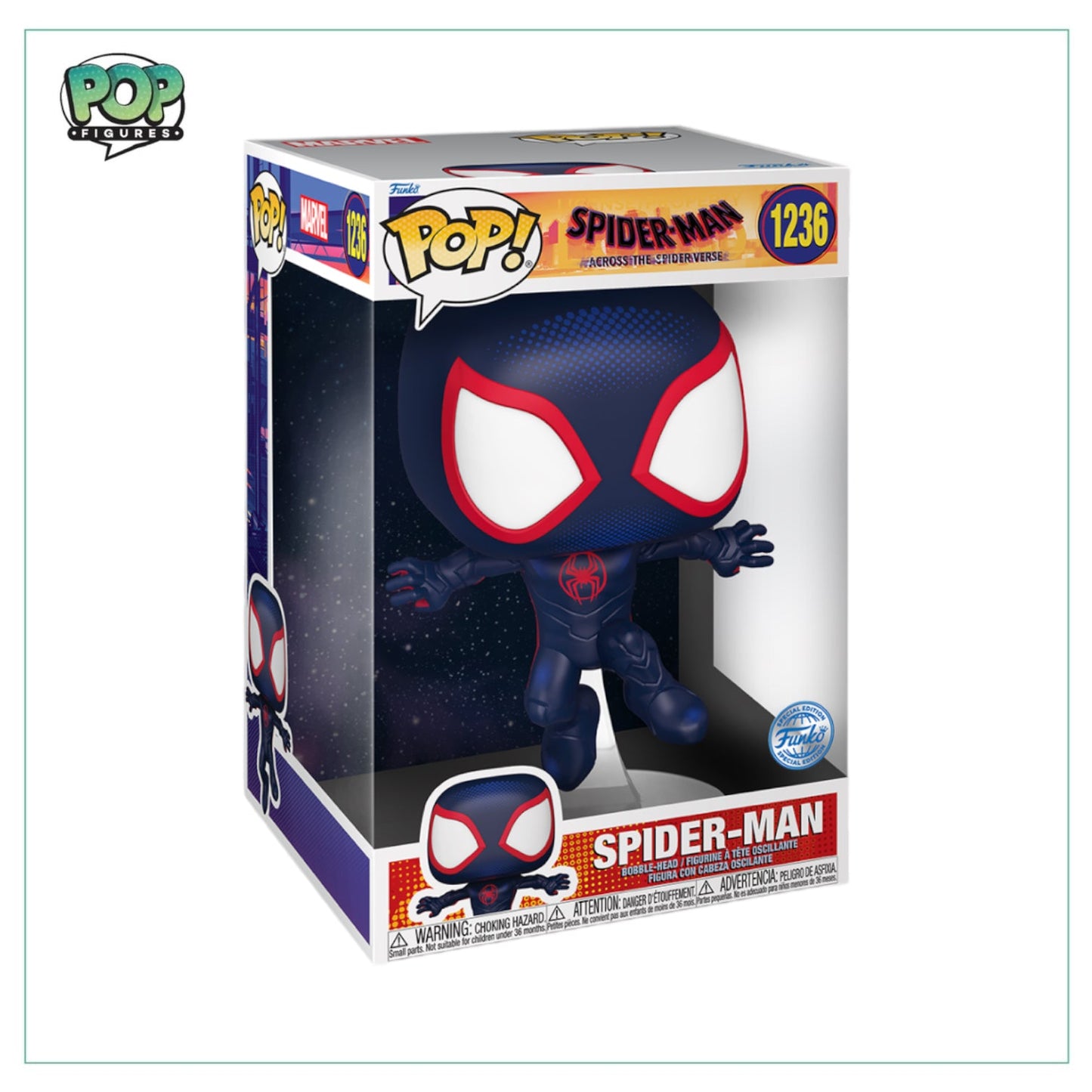 Spider-Man #1236 Funko Jumbo Pop! Spider-Man across the Spiderverse - Special Edition - Angry Cat