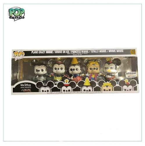 Plane Crazy Minnie / Minnie On Ice / Princess Minnie / Totally Minnie / Minnie Mouse Deluxe Funko 5 Pack! Disney - Amazon Exclusive - Angry Cat