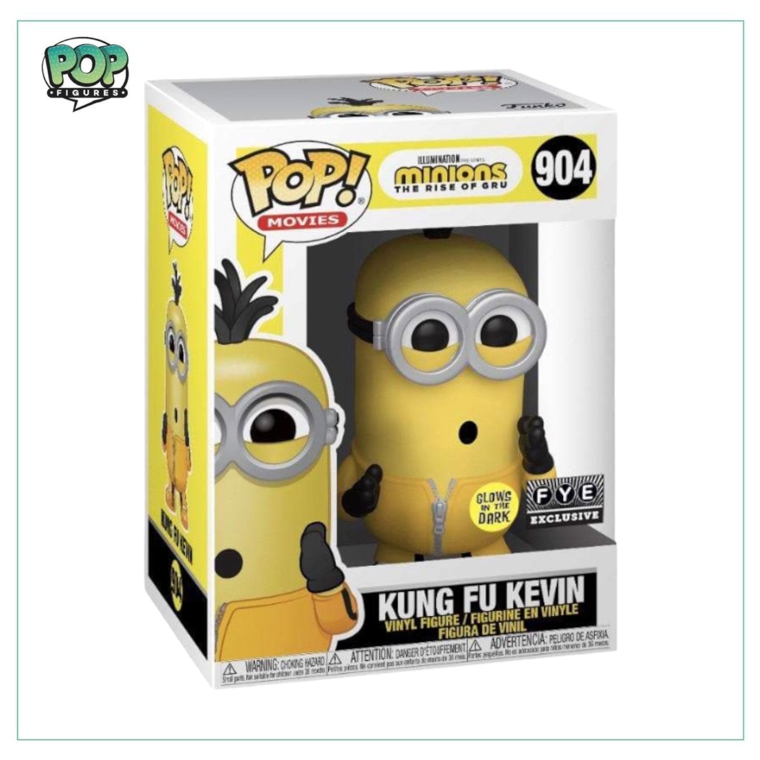 Kung Fu Kevin (Glow In The Dark) #904 Funko Pop! Minions: The Rise Of Gru, FYE Exclusive - Angry Cat