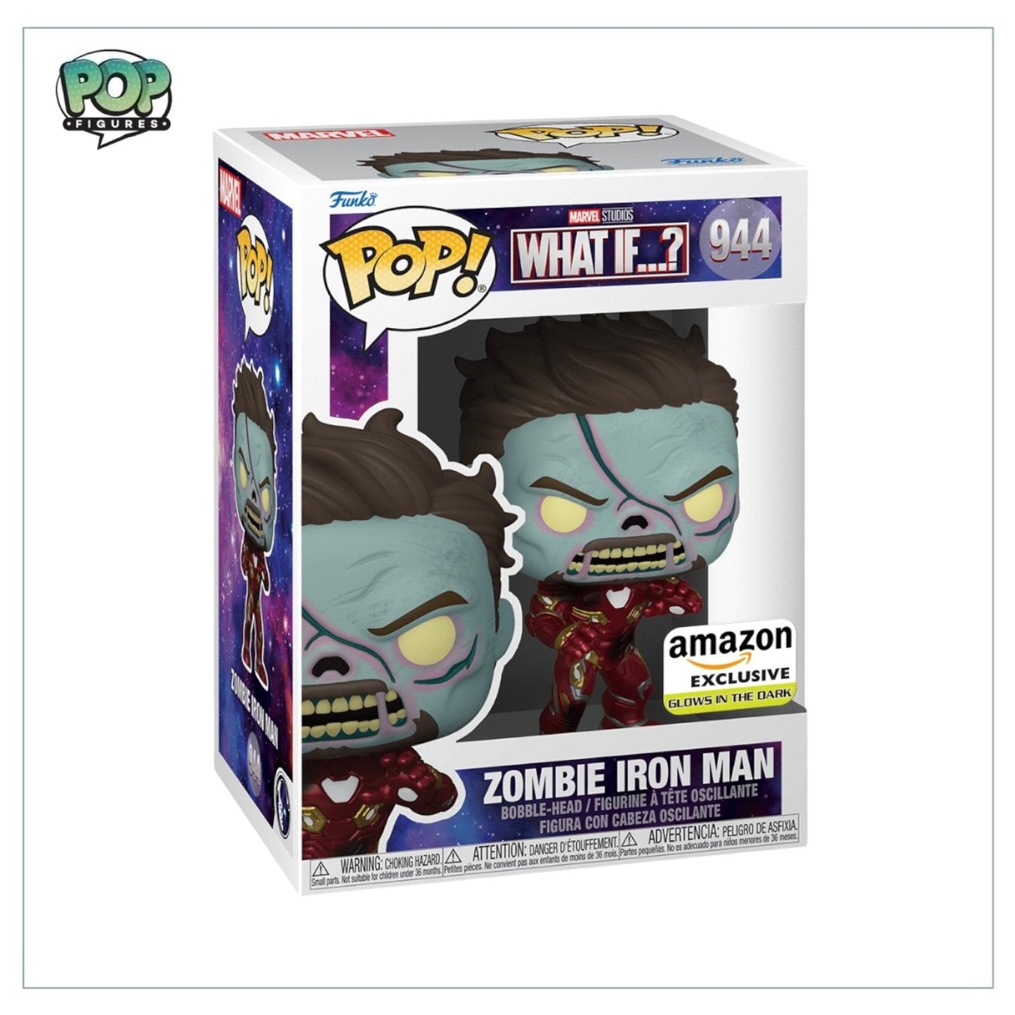 Zombie Iron Man (Glows in the Dark) #944 Funko Pop! - Marvel What If…? - Amazon Exclusive - Angry Cat